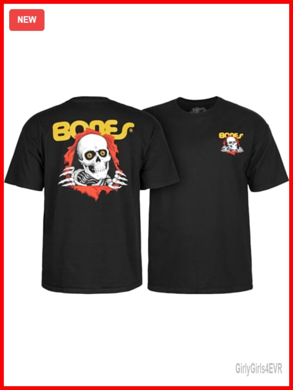 Powell Peralta Ripper Skate Graphic T-Shirt Soft Cotton Crew Neck